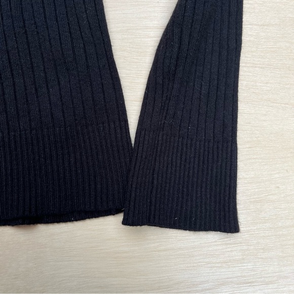 George Womens Medium Black Long Sleeve Ribbed Crewneck Sweater Comfy Fall Casual - Picture 3 of 8